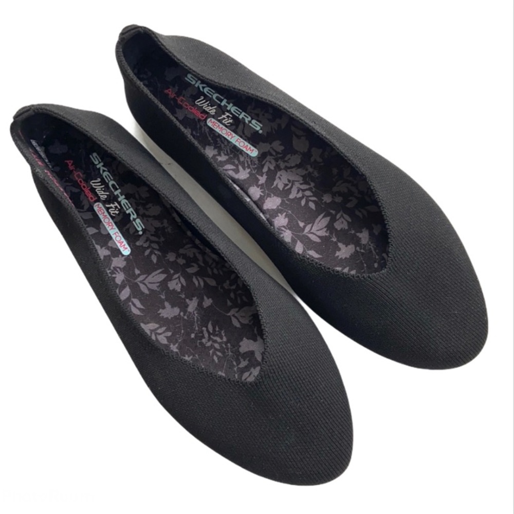 Skechers Memory Foam Black Ballet Flats